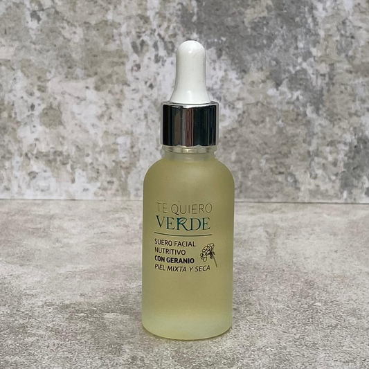 Suero facial nutritivo con geranio - Te Quiero Verde